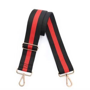 New Black & Red Stripe Guitar Crossbody Strap for Bags/Purses Adjustable